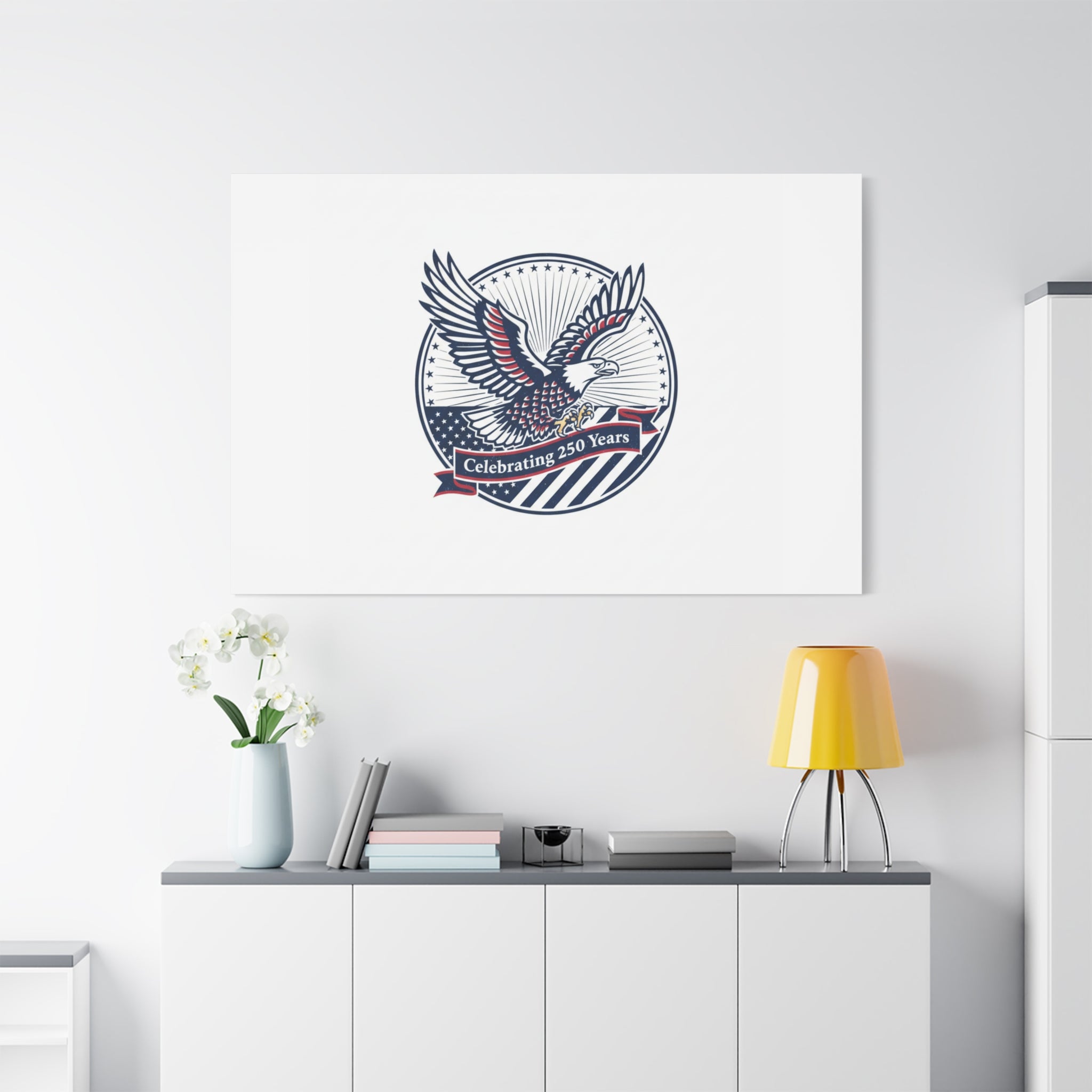 250th Anniversary Eagle Emblem Canvas | Semiquincentennial Americana