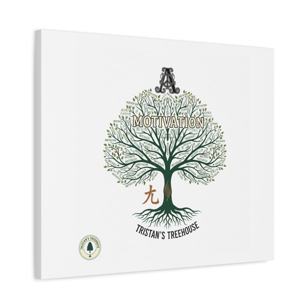 Handwritten Doodle Tree Canvas | Matte Stretched Wall Art