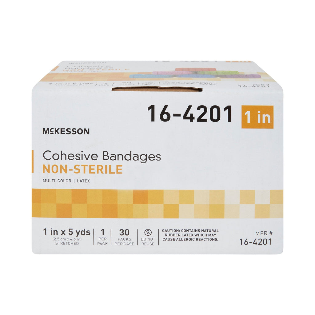McKesson Self-adherent Closure Cohesive Bandage, 1 Inch x 5 Yard 16-4201