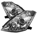 SPYDER Nissan 350Z 03-05 Projector Headlights Xenon DRL Chrm High H1 Lw D2R PRO-YD-N350Z02-HID-DRL-C 5032218