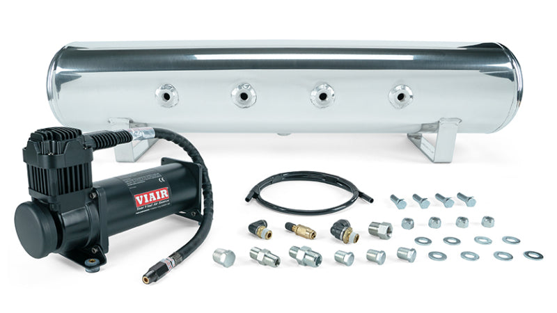 Air Lift 4 Gal. 7-Port Tank w/ Viair 444b Blk Compressor (Incl. Fittings & Mounting Hardware) 27807