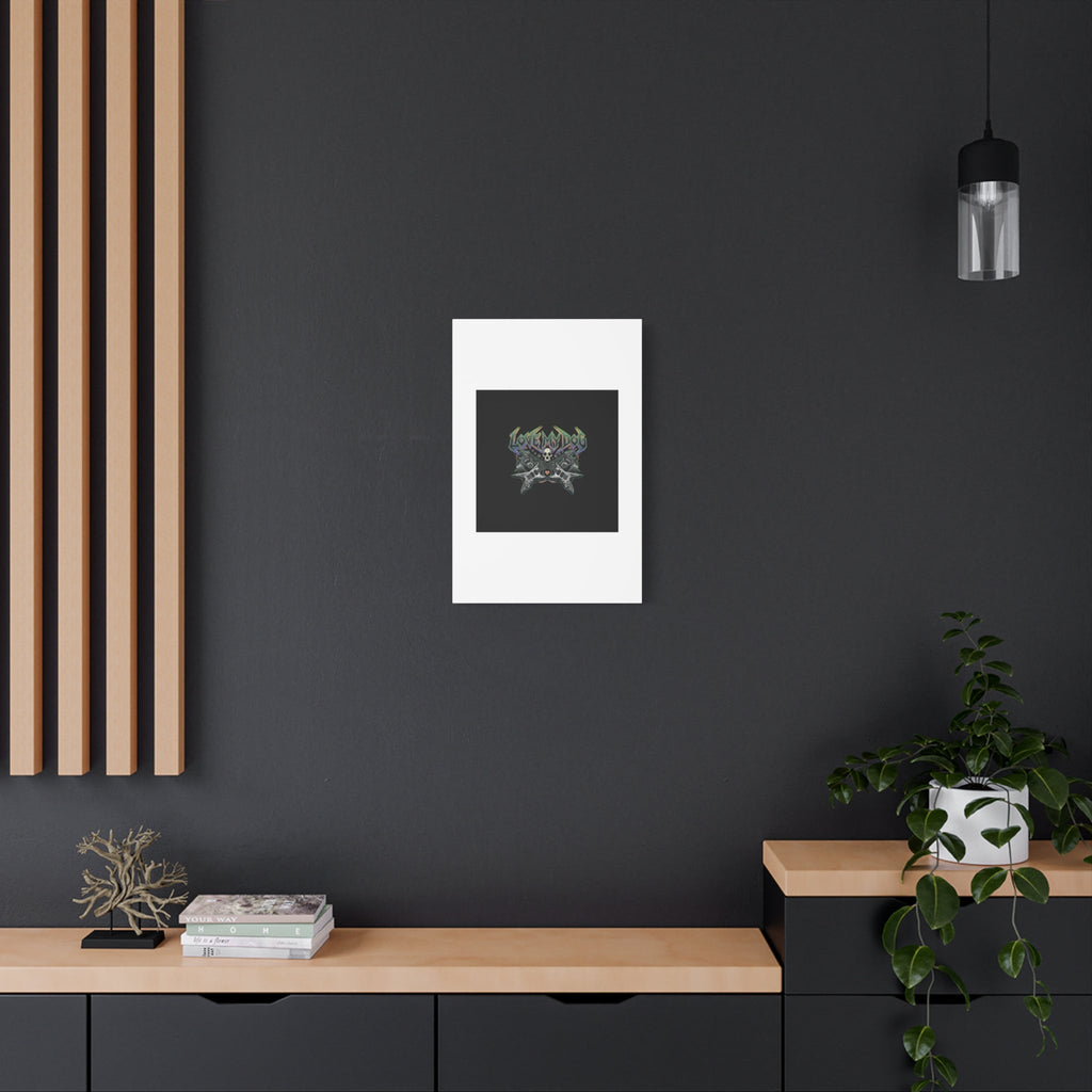 Love My Dog metal font Canvas | gothic wellness quote, edgy self-care merch