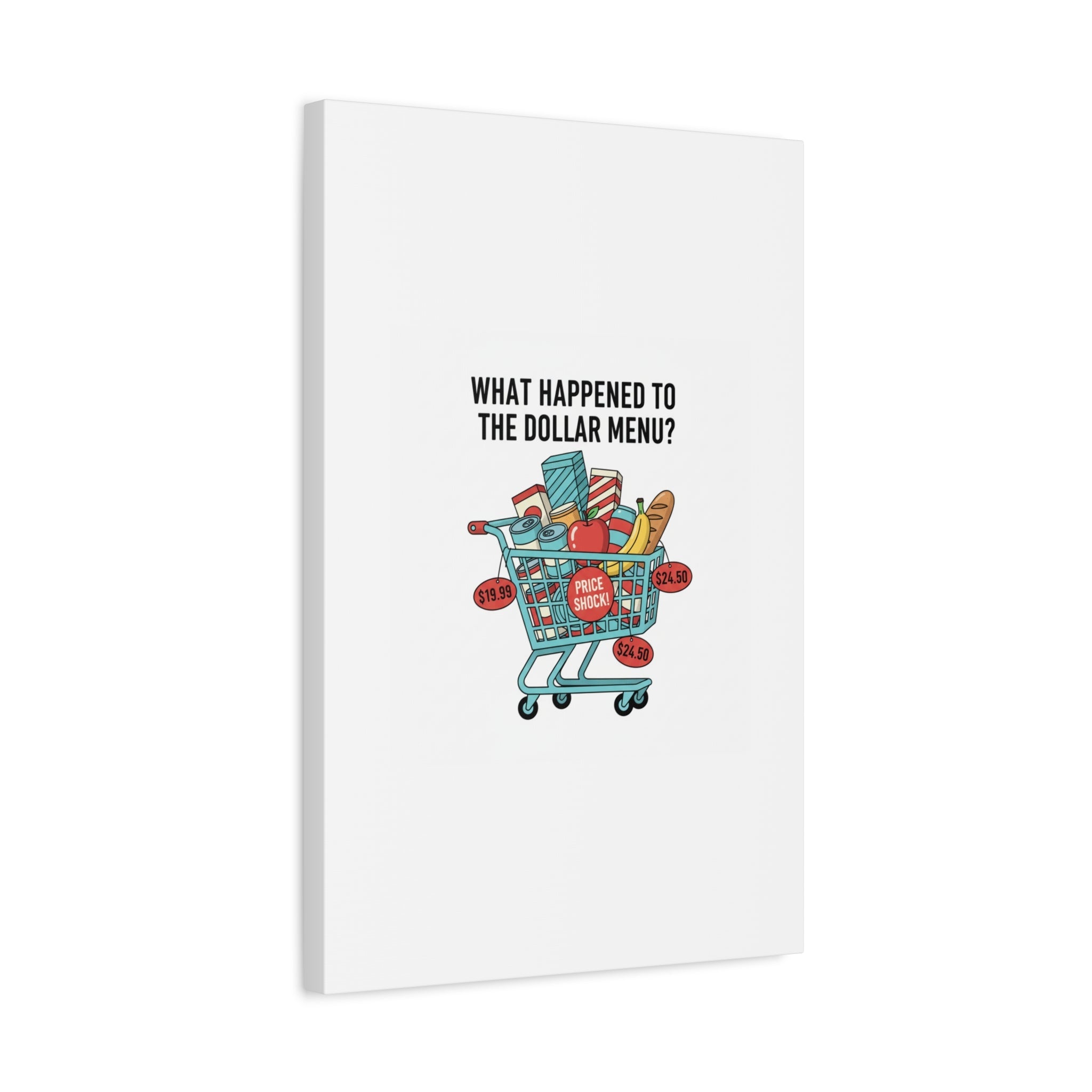What Happened to the Dollar Menu? Canvas | Grocery Prices Meme, Price Shock Wall Art