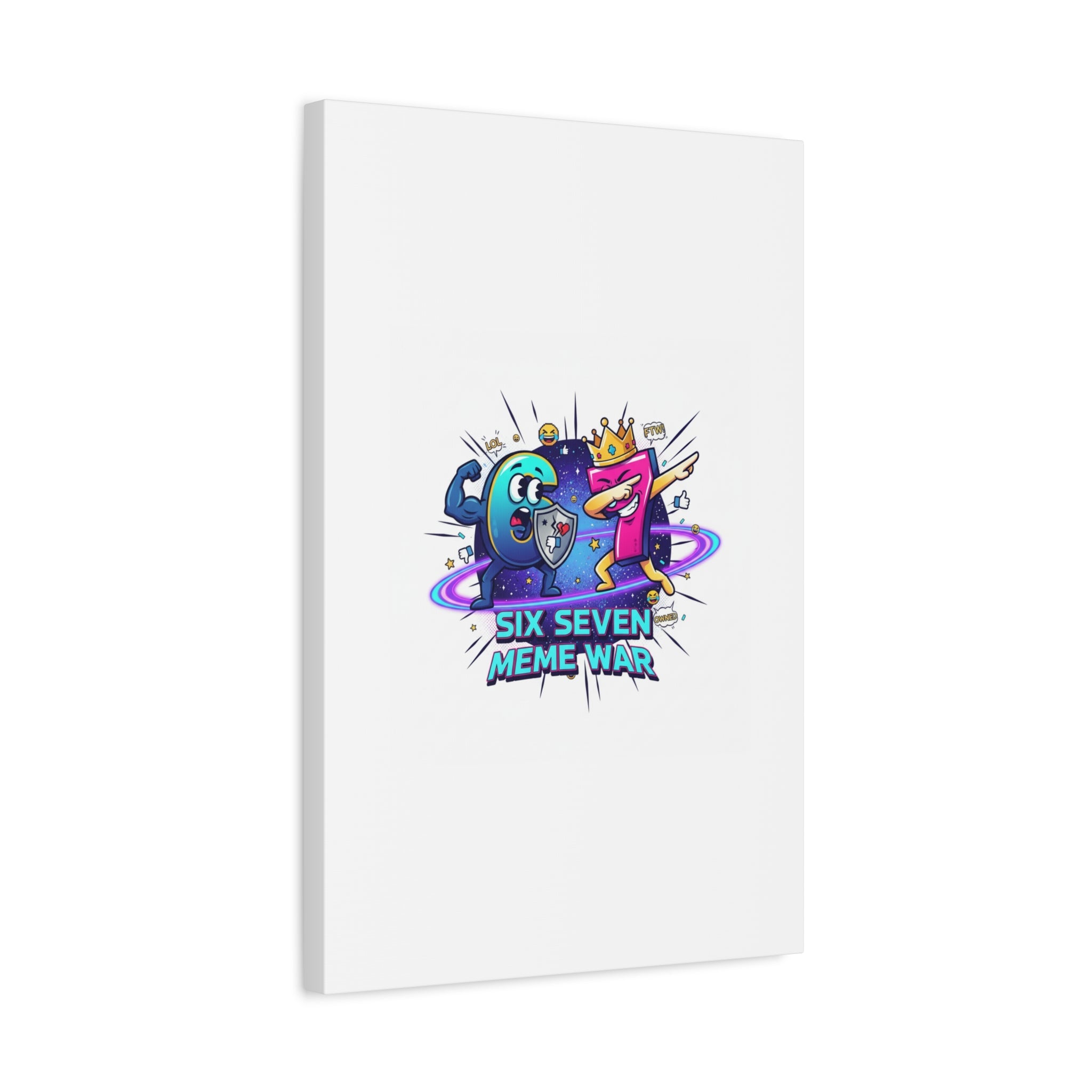 Six Seven Meme War Canvas | Legendary Internet Battle Art, Viral Culture Wall Decor