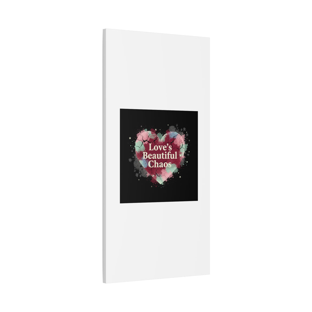 Love's Beautiful Chaos Canvas Print | Soft Grunge Hearts, Distressed Heart Art