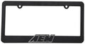 AEM Induction AEM License Plate Frame - Black w/ White Lettering 10-400W-1