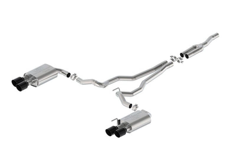 Ford Racing 2024 Mustang 2.3L Extreme Active Cat-Back Exhaust System Black Tips M-5200-M2EB