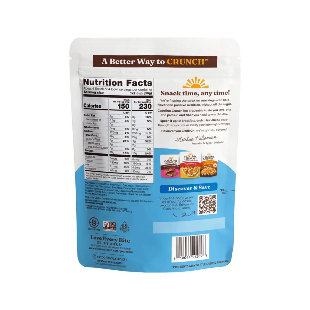 Catalina Crunch Blueberry Muffin Keto Cereal, 8 oz. (Pack of 6)