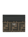 FENDI Jacquard Leather Card Holder - Mini