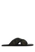 FENDI Embroidered Canvas Fussbett Slippers for Men