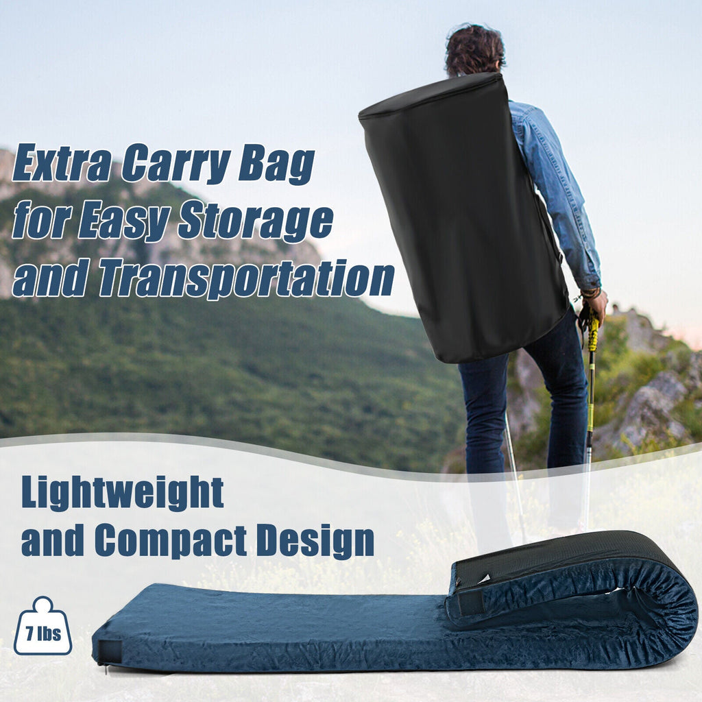Lightweight Portable Memory Camping Mattress with Carrying Bag