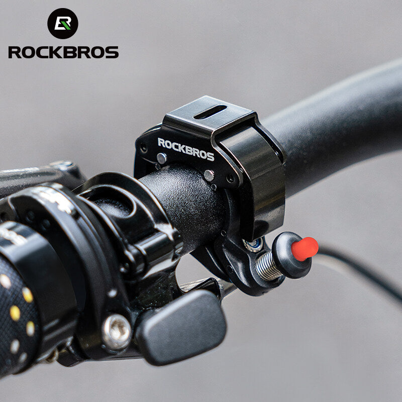 ROCKBROS Bike Mini Hidden Bell Loud Sound Aluminum Alloy Warning 100db Bell of Bicycle Handle Portable Cycling Equipment Fit MTB Road Folding Bike