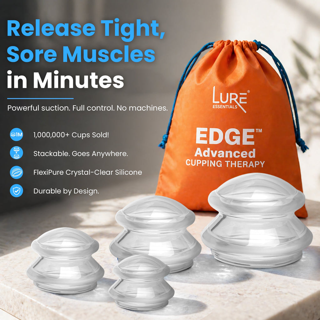 EDGE™ Cupping Therapy Set Blue, 4 Cups