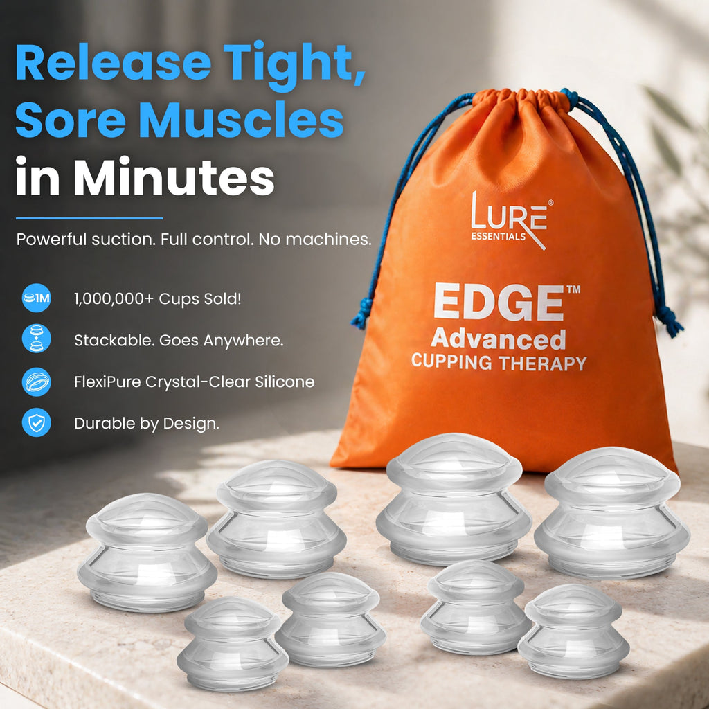 EDGE™ Cupping Set Clear, 8 Cups (2L, 2M, 4S)