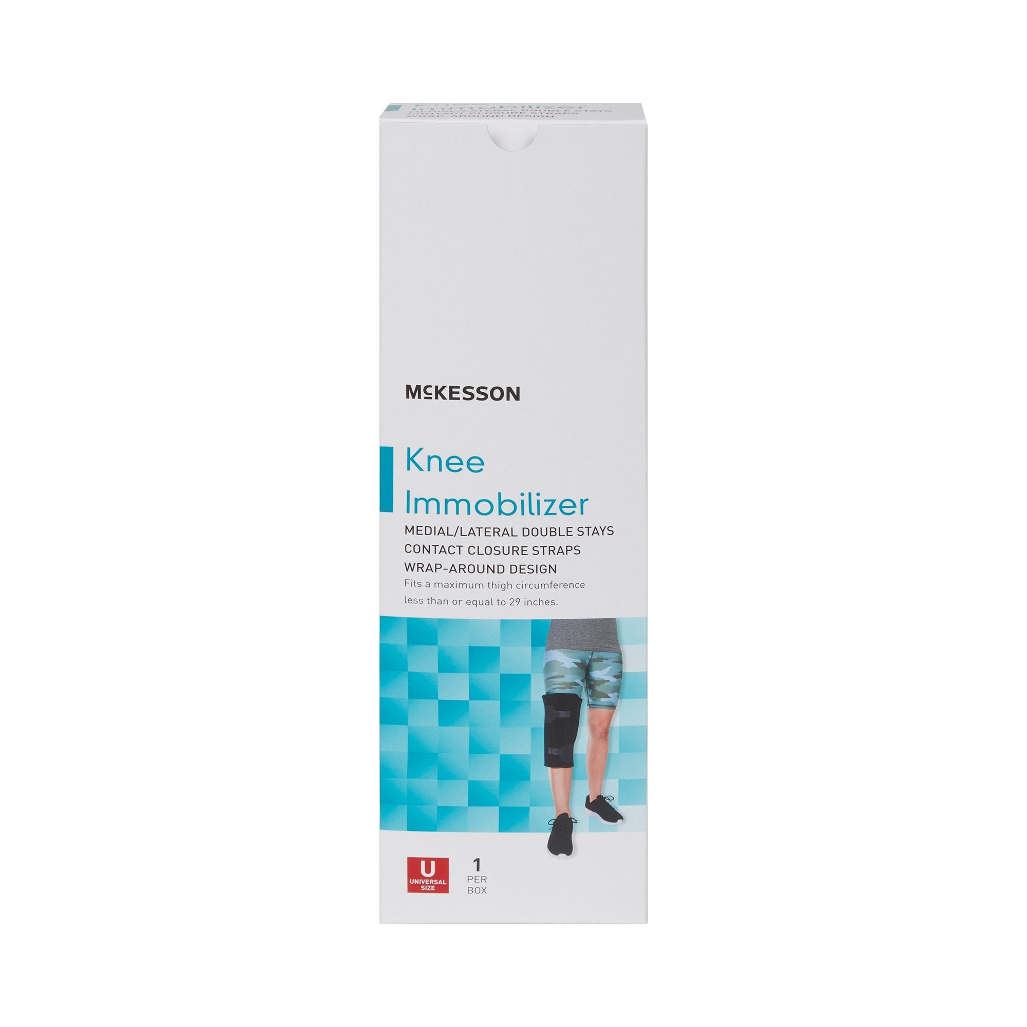 McKesson Knee Immobilizer, 12-Inch Length, One Size Fits Most 155-79-96012
