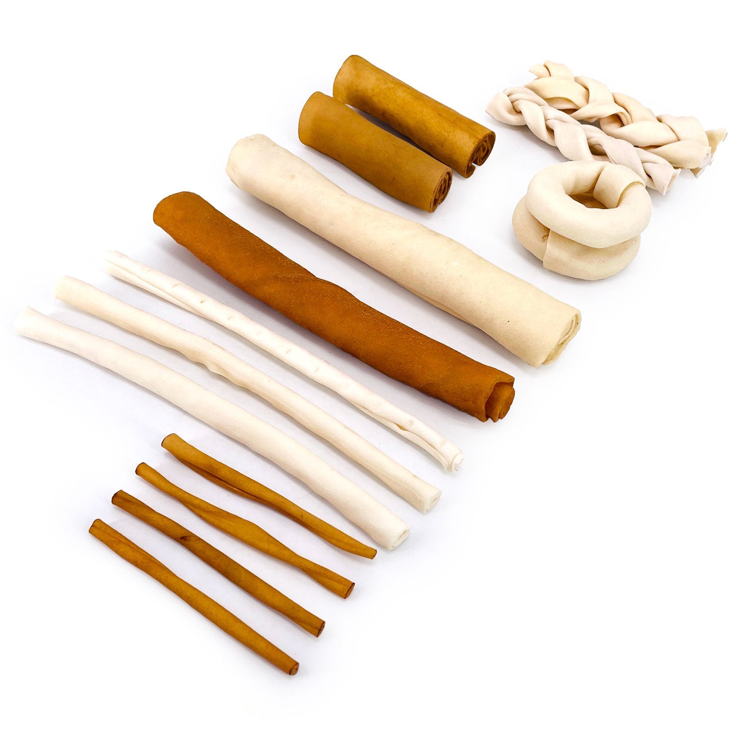 ValueBull USA Beef Rawhide, Varied Mix of Fun Shapes for Dogs, 2 Pound