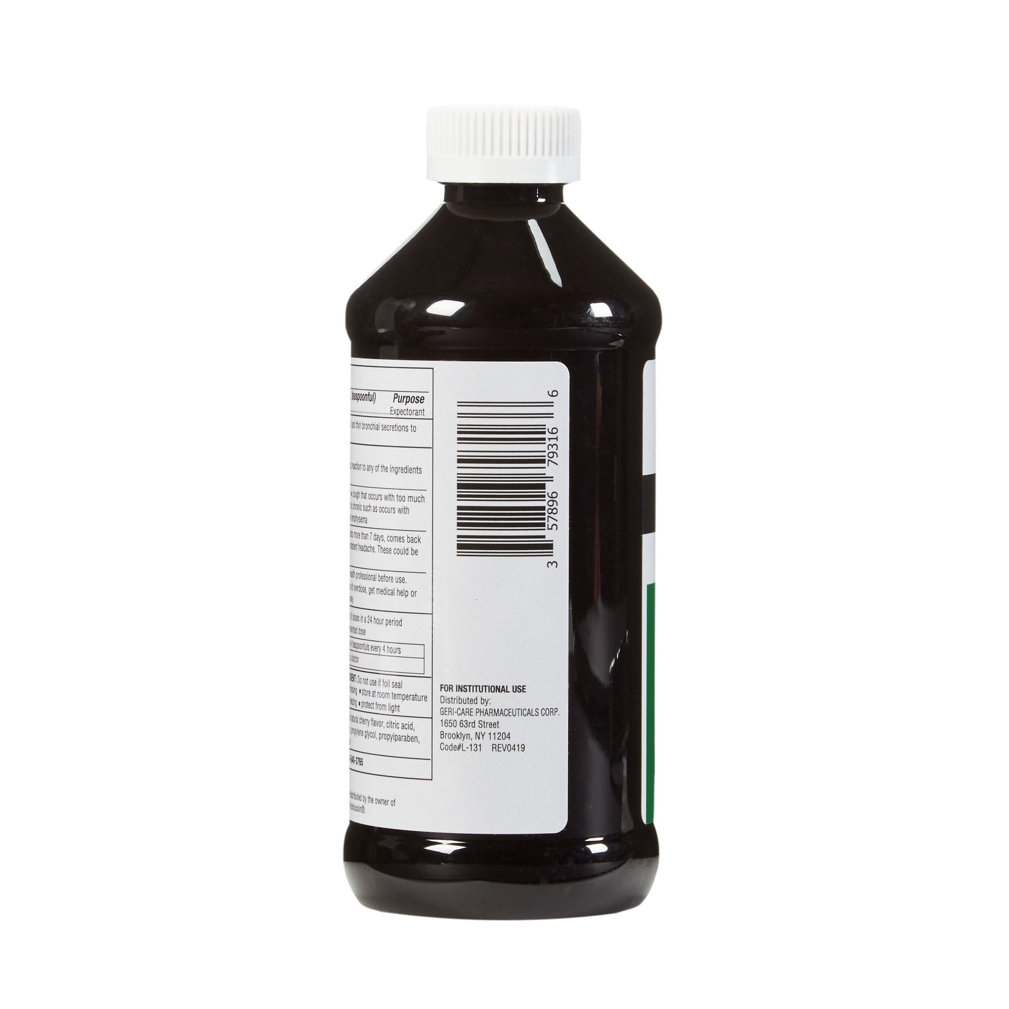 Geri-Care® Guaifenesin Cold and Cough Relief, 16-ounce Bottle QROB-16-GCP