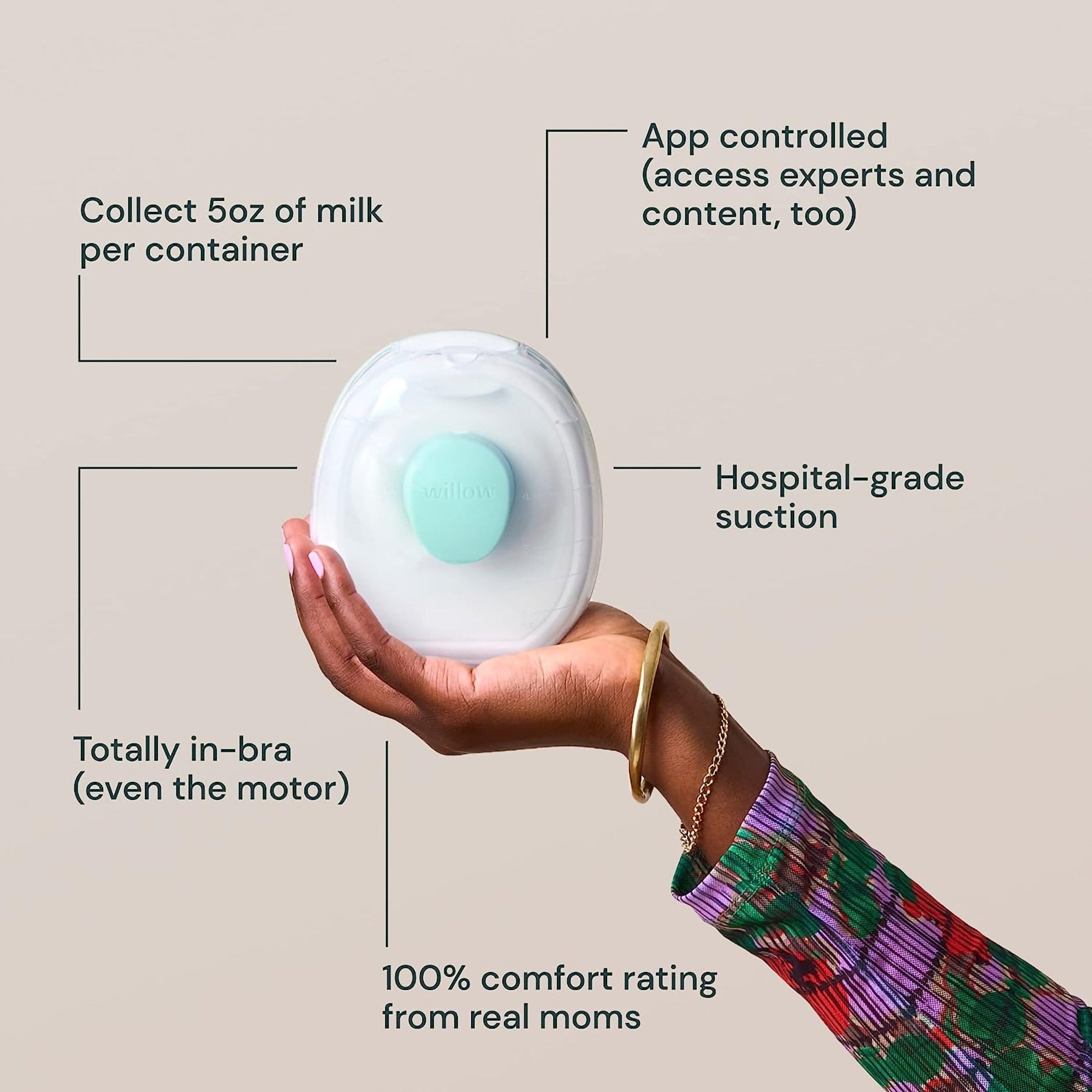 Willow Go™ Wearable Double Electric Breast Pump Kit PDL60