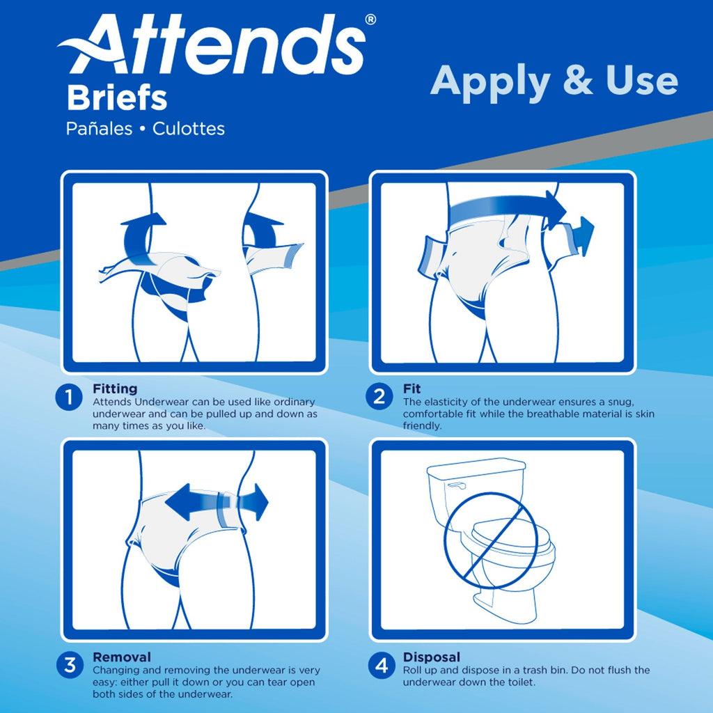 Attends® Heavy Absorbency Briefs, Extra Large DDA40