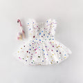 Summer Girls  Baby Hundred Days Clothes Hot Printing Mesh Cotton Triangle Romper