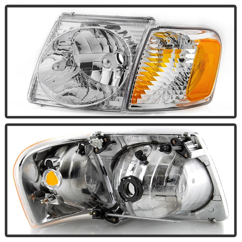 SPYDER xTune 01-03 Ford Explorer Sport 4pc OEM Style Headlights w/Corners - Chrome (HD-JH-FEXP01-ST-C) 9042621