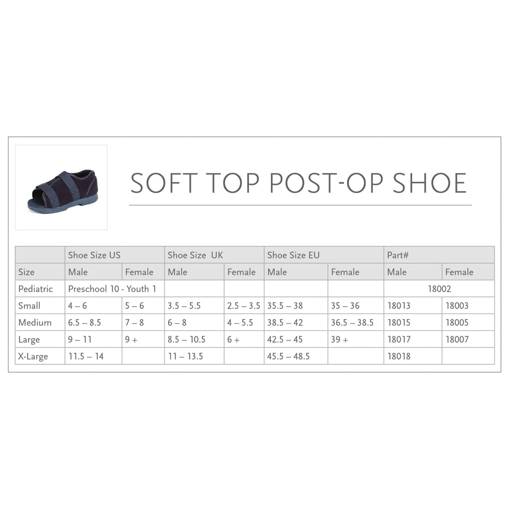 Össur® Soft Top Post-Op Shoe, Female, Large 18007