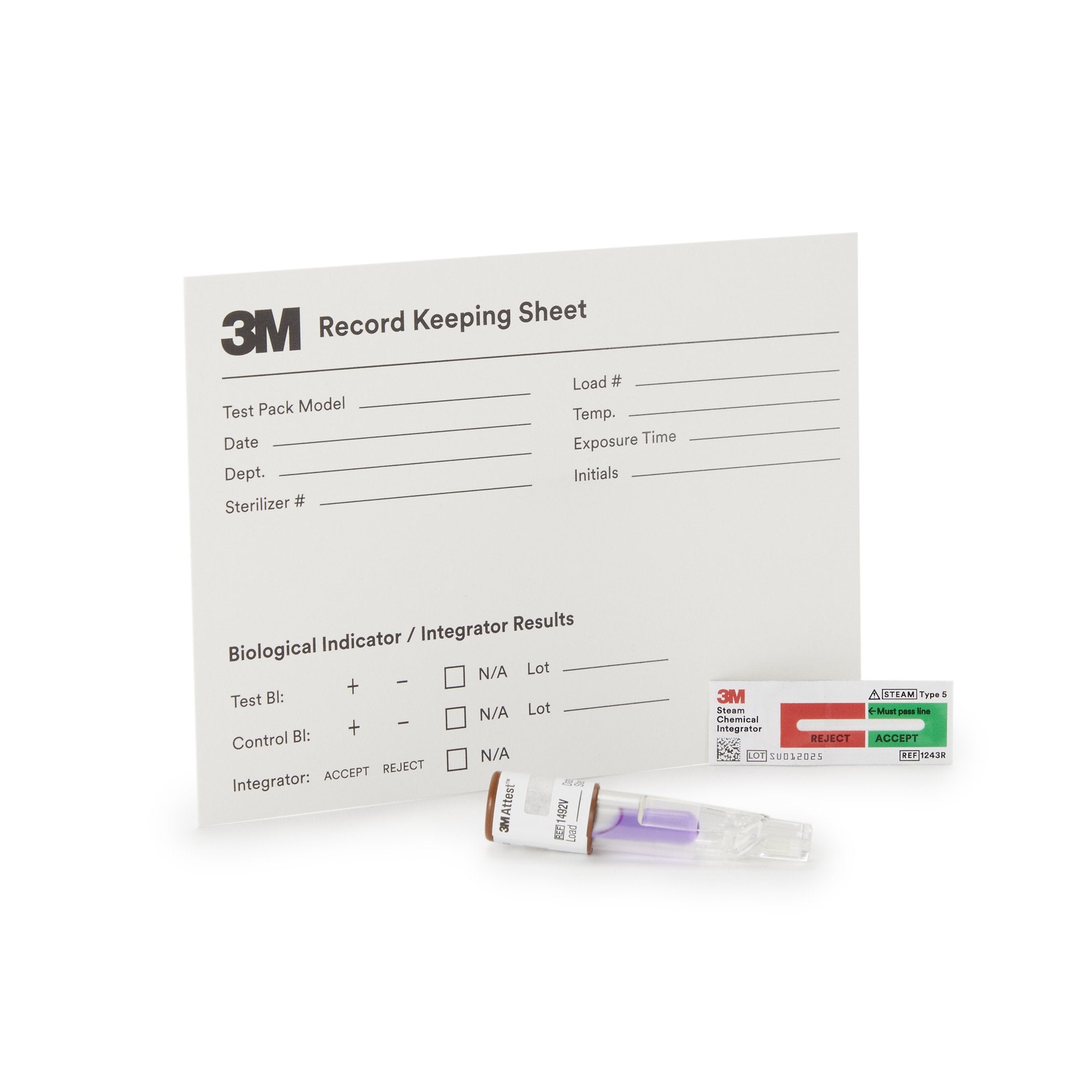 3M™ Attest™ Super Rapid 5 Steam-Plus Sterilization BI Challenge Pack 41482V