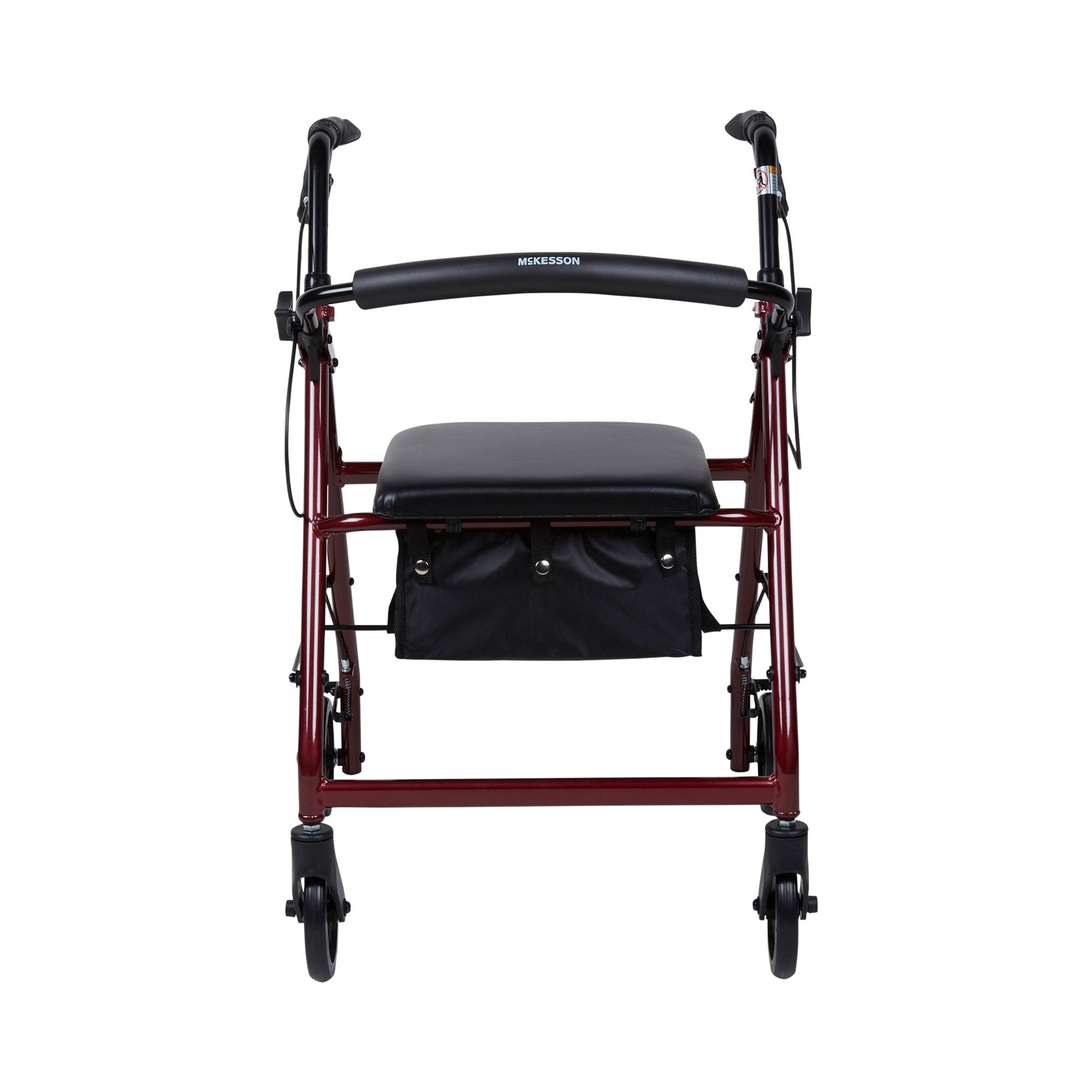 McKesson Folding Aluminum Four-Wheel Rollator, Red 146-R726RD