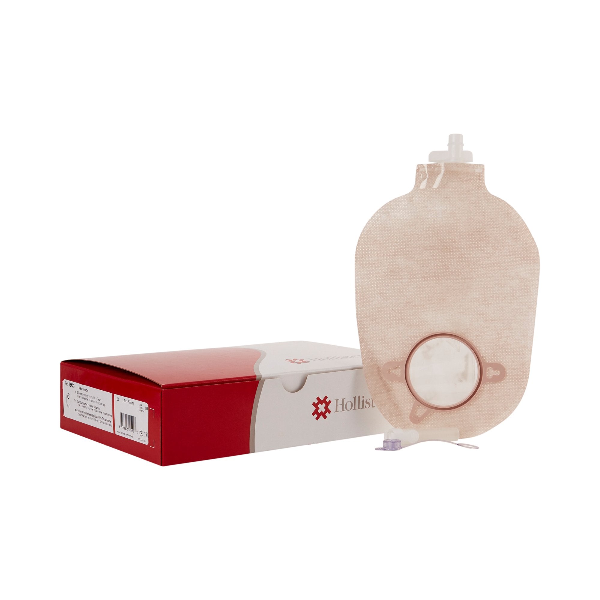 New Image™ Two-Piece Ultra-Clear Urostomy Pouch, 9 Inch Length, 2¼ Inch Flange 18423