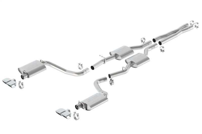 Borla 15-16 Dodge Challenger R/T 5.7L Dual Rectangle Angle Cut Dual Split Rear Exit Touring Exhaust 140626