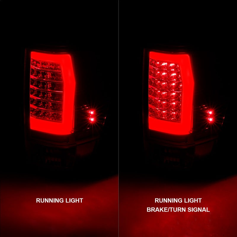 ANZO 04-15 Nissan Titan Full LED Tailights Chrome Housing Red/Clear Lens 311422