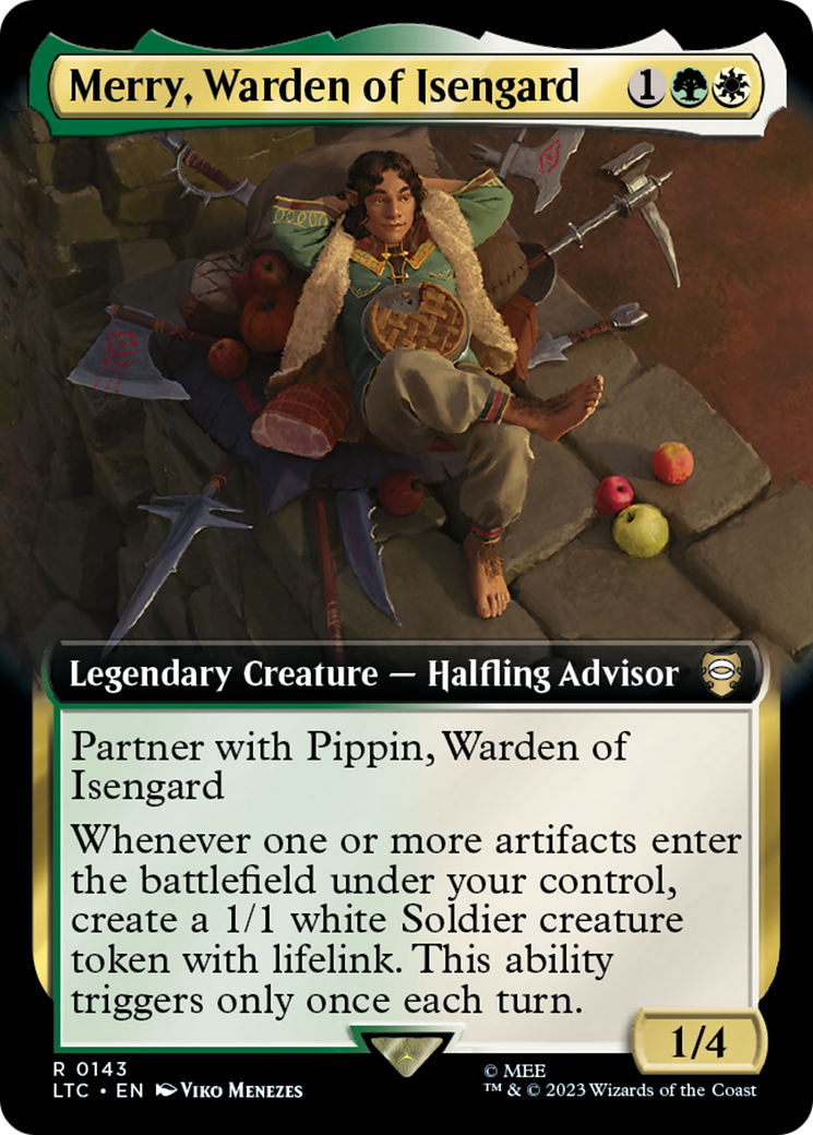 Merry, Warden of Isengard (LTC-143) - Tales of Middle-earth Commander: (Extended Art)