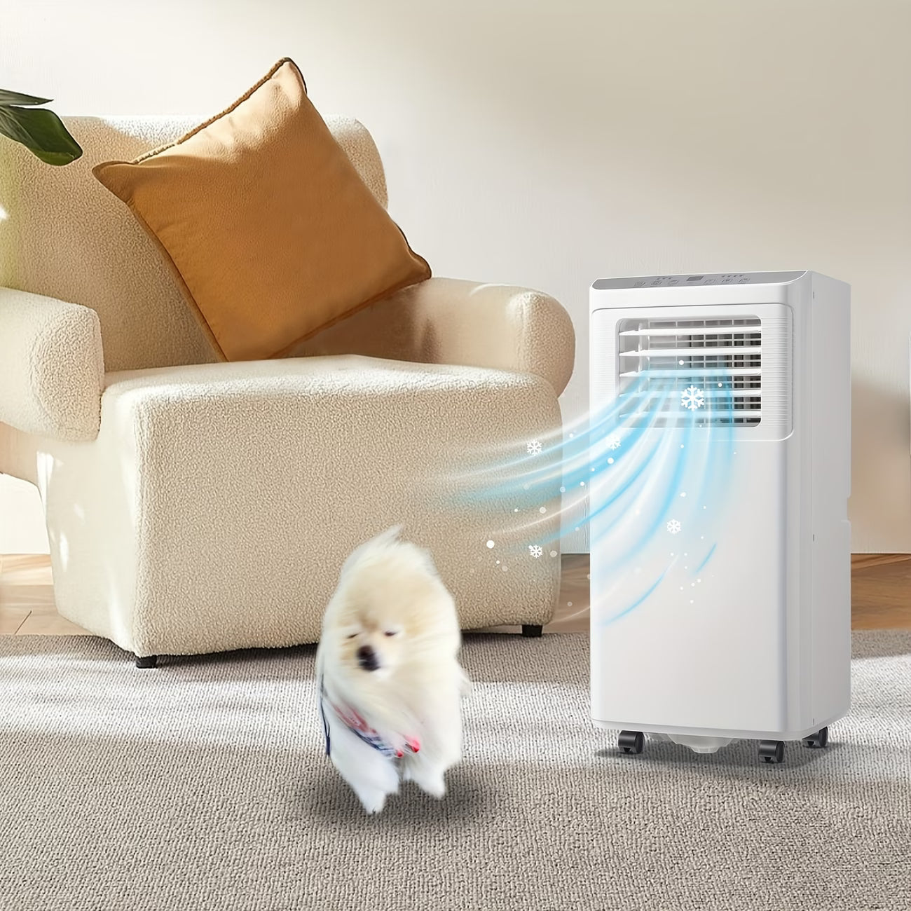 8000 BTU Portable AC Unit (4400BTU SACC) with Remote, 24-Hour Timer, Dehumidifier, And Compact 3-In-1 Air Cooler for Small Spaces, Bedrooms, And Home Offices