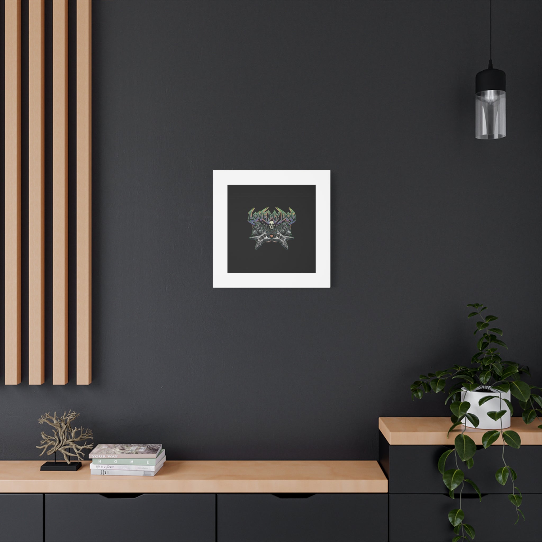 Love My Dog metal font Canvas | gothic wellness quote, edgy self-care merch