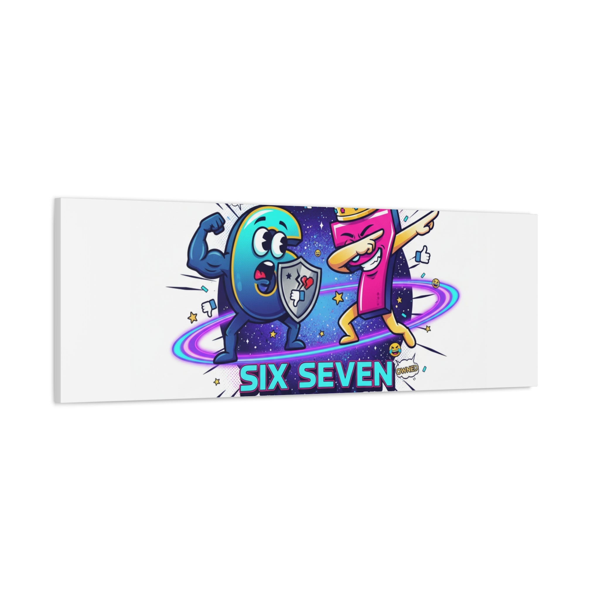 Six Seven Meme War Canvas | Legendary Internet Battle Art, Viral Culture Wall Decor
