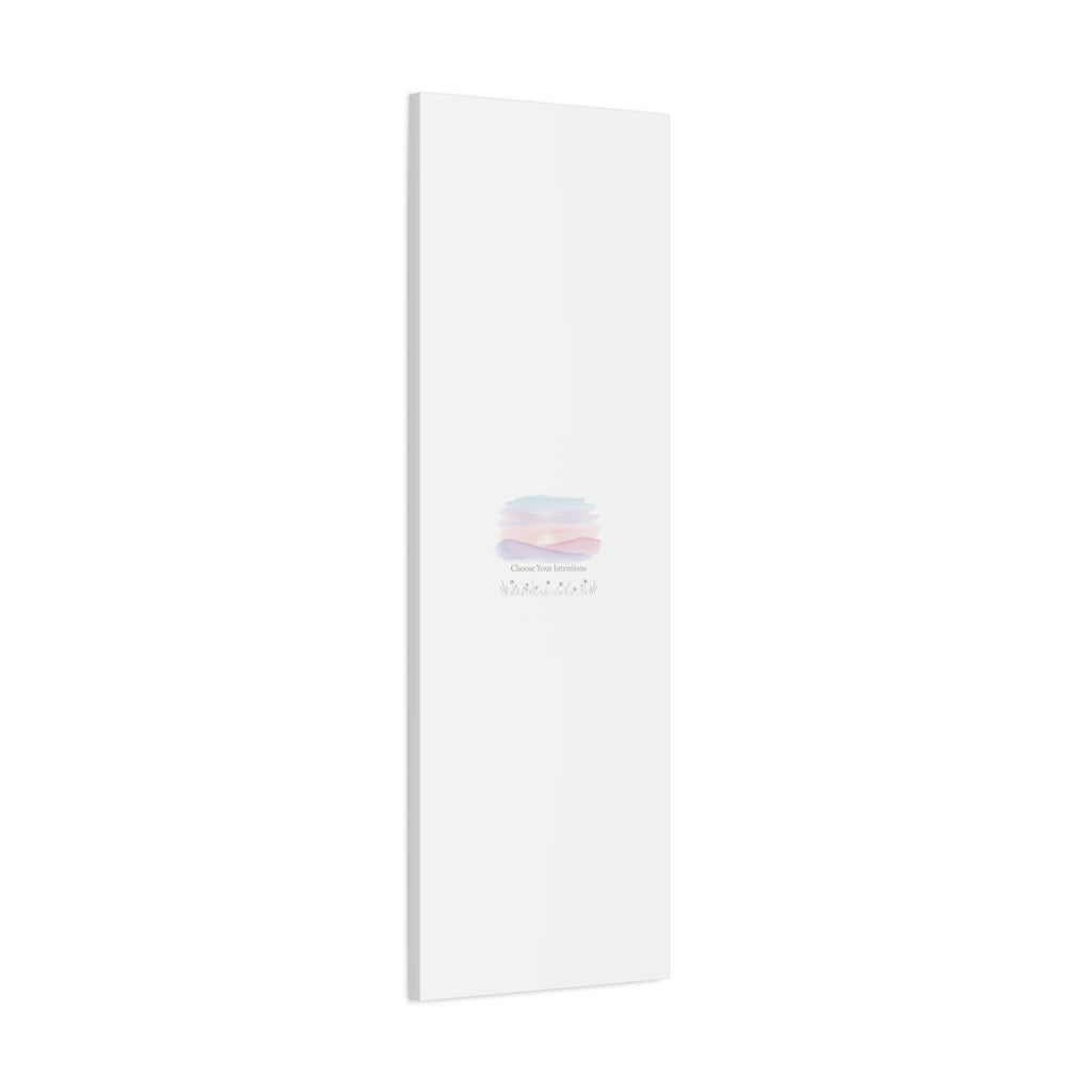 Choose Your Intentions Canvas, soft wellness poster, pastel gradient mindfulness art