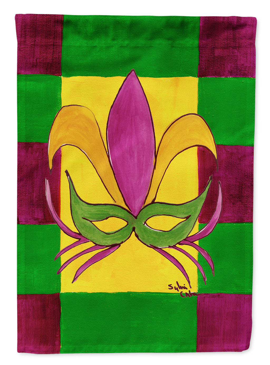 Mardi Gras Mask Garden Flag Mailbox Decorative Yard Banner Outside Patio Artwork for Flower Beds, Garden Size, Multicolor
