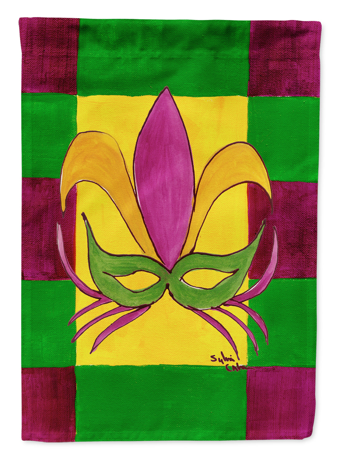 Mardi Gras Mask Garden Flag Mailbox Decorative Yard Banner Outside Patio Artwork for Flower Beds, Garden Size, Multicolor