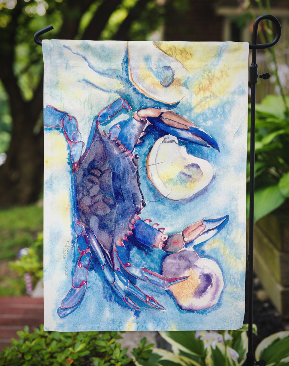 Crab Garden Flag Mailbox Decorative Yard Banner Outside Patio Artwork for Flower Beds, Garden Size, Multicolor