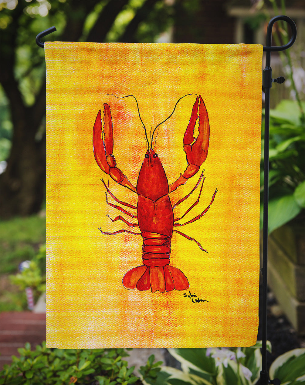 Crawfish Garden Flag Mailbox Decorative Yard Banner Outside Patio Artwork for Flower Beds, Garden Size, Multicolor