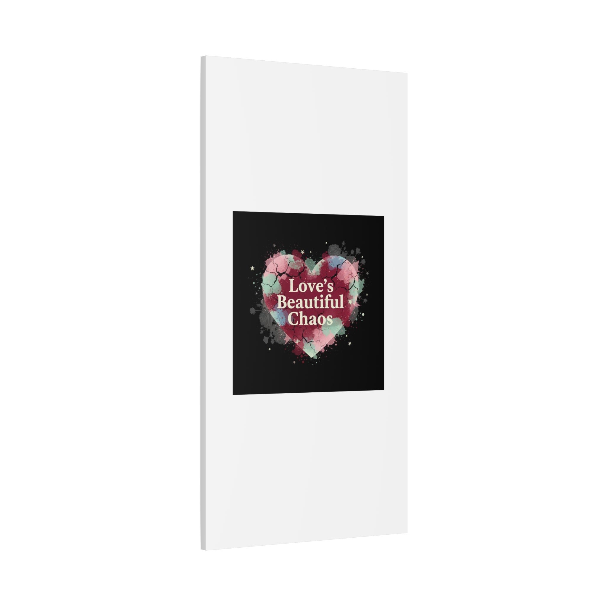 Love's Beautiful Chaos Canvas Print | Soft Grunge Hearts, Distressed Heart Art