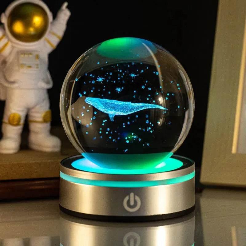 3D Space LED Crystal Ball Lamp