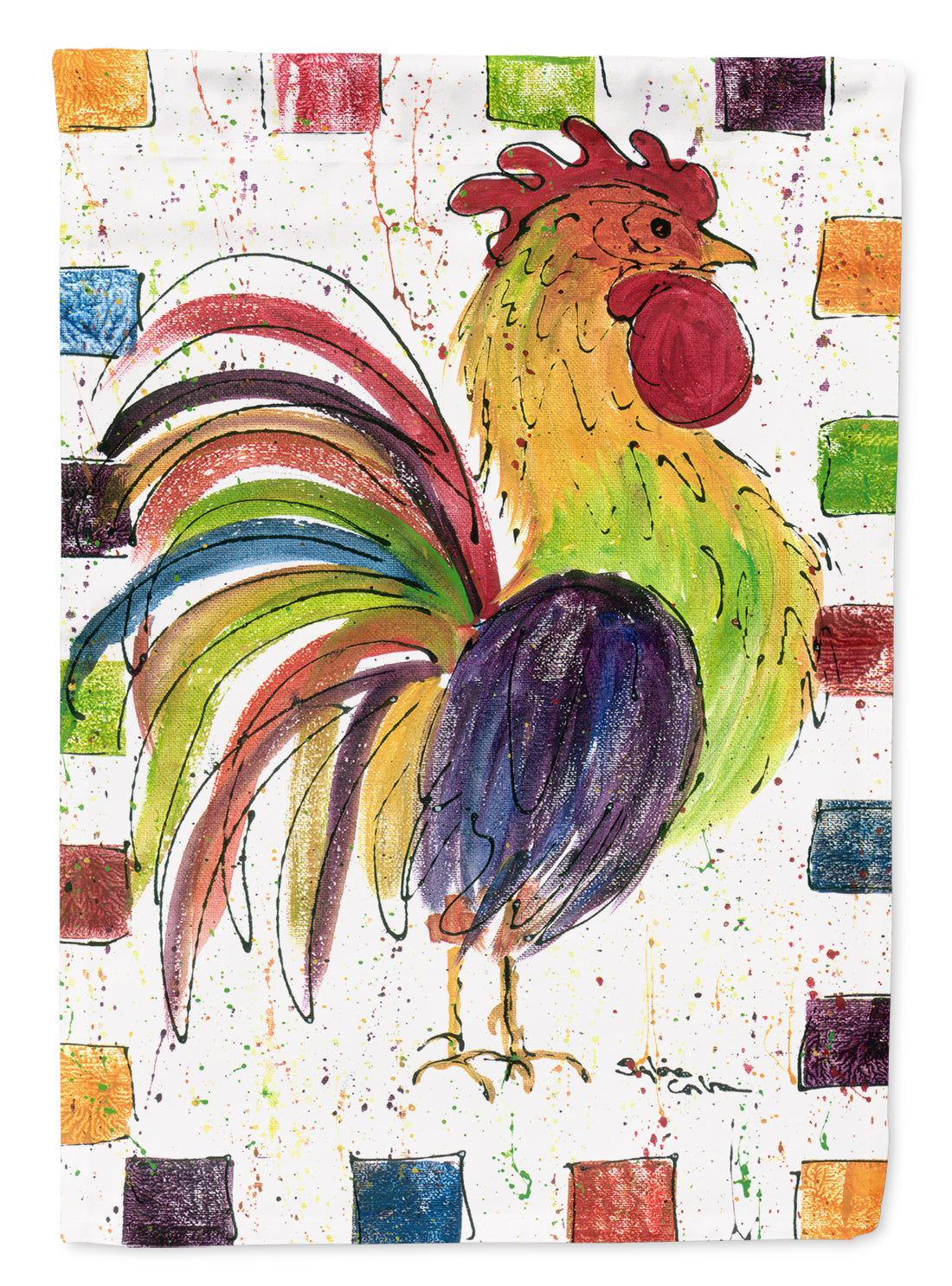 Rooster Garden Flag Mailbox Decorative Yard Banner Outside Patio Artwork for Flower Beds, Garden Size, Multicolor