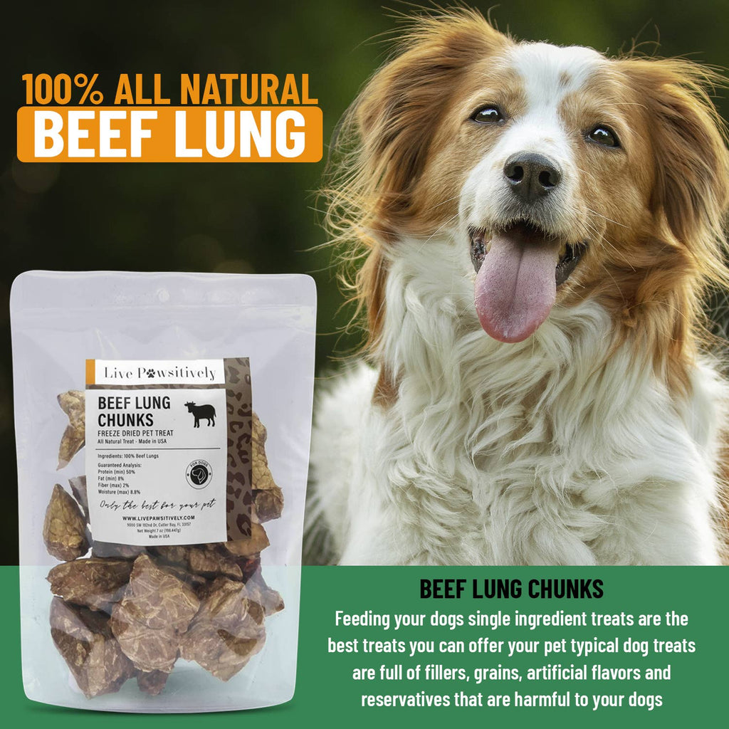 🐄❤️ Freeze-Dried Beef Lung Chunks for Dogs – Single-Ingredient High-Protein Treat