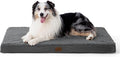 Bedsure XL Dog Bed for Crate - Large Orthopedic Flat Pet Beds with Removable Washable Cover, Egg Crate Foam Crate Mat, Suitable for Pet Up to 90 lbs