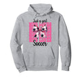 Just Who Loves Soccer Coquette Bow Hoodie - Unique Graphic for Adults