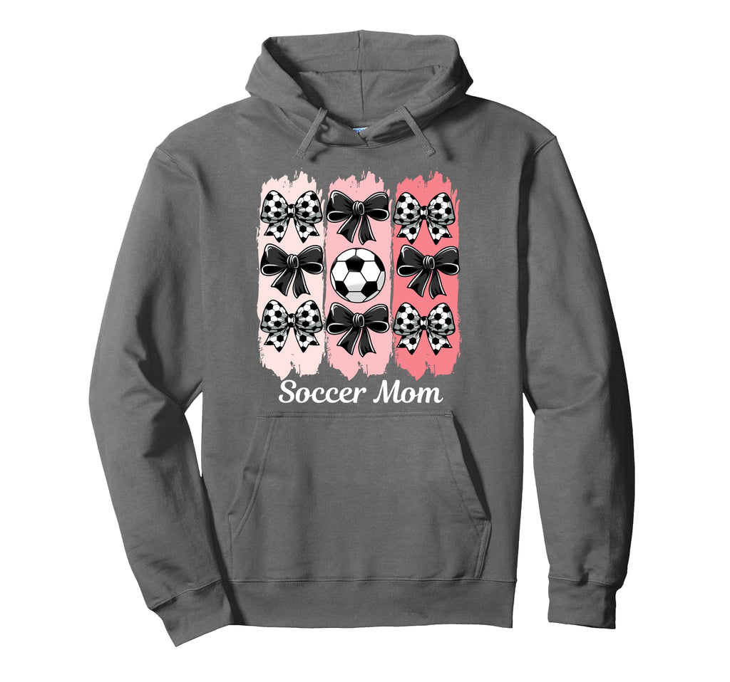 Soccer Mom Coquette Bow Soccer Mom Hoodie - Novelty Apparel for Adults