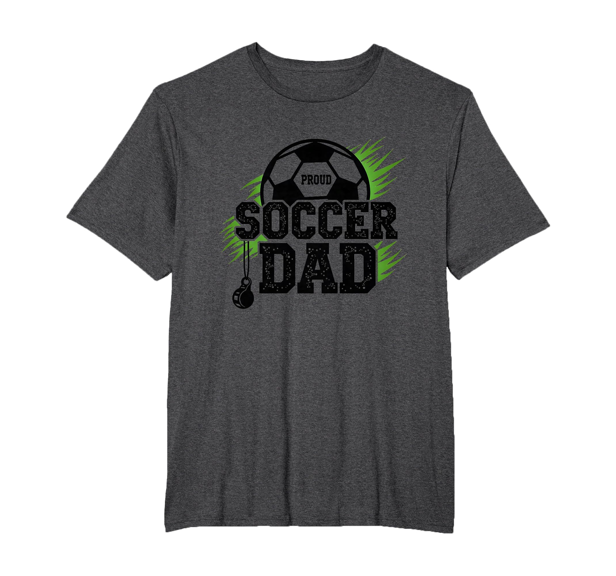 Proud Soccer Dad Whistle Sports Fan T-Shirt - Custom Art Print for Adults