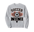Soccer Nini Leopard Heart Sweatshirt - Casual Everyday Wear for Adults