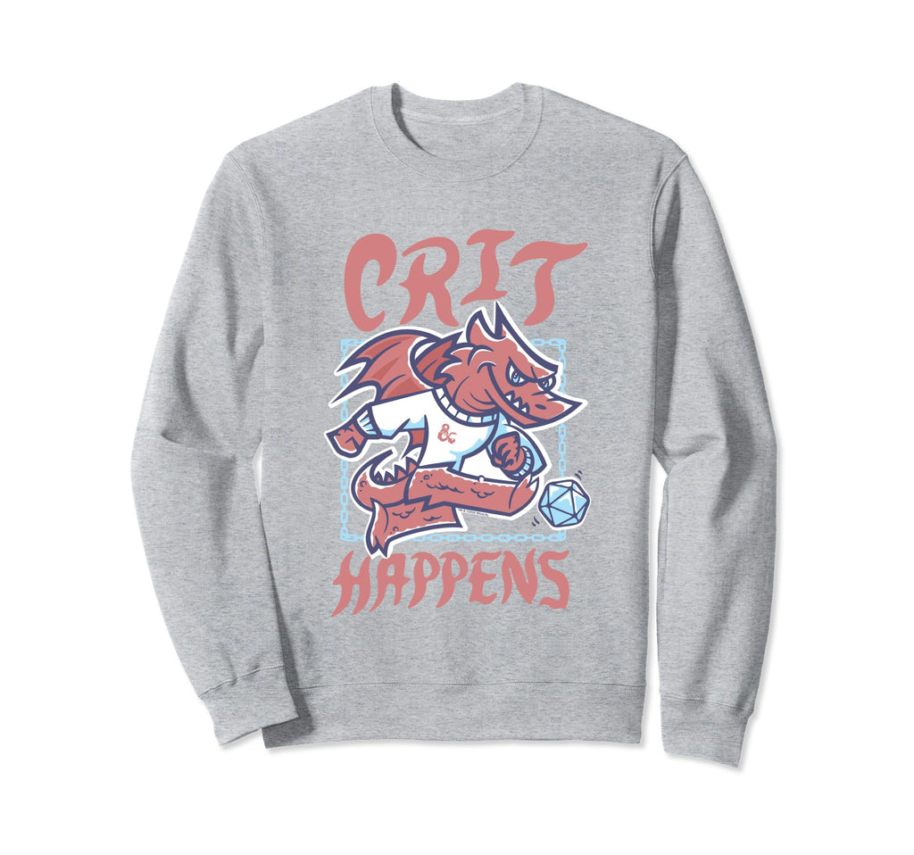 Dungeons Dragons Crit Happens Sweatshirt - Casual Everyday Wear Men Women